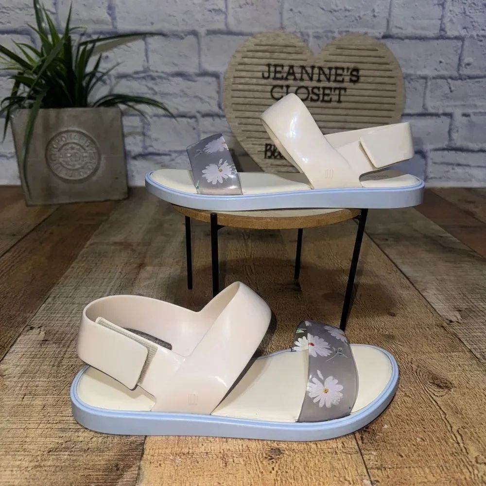 MELISSA
Bubble Slingback Sandal in Blue/Beige